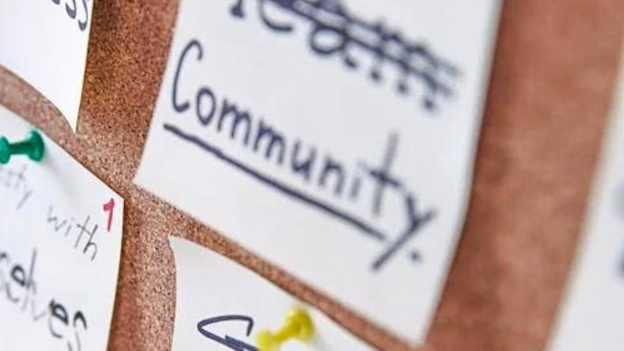 The word Community writen on paper
