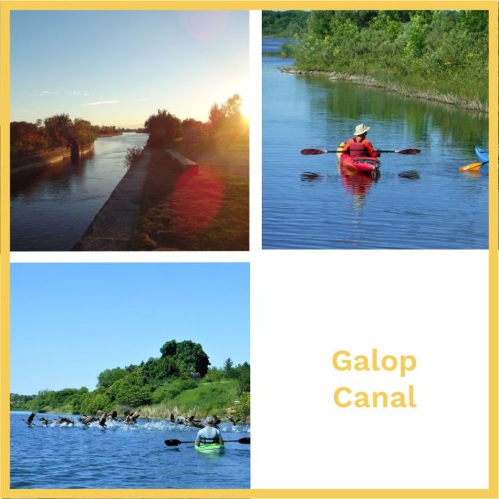 Photo montage of the Galop Canal