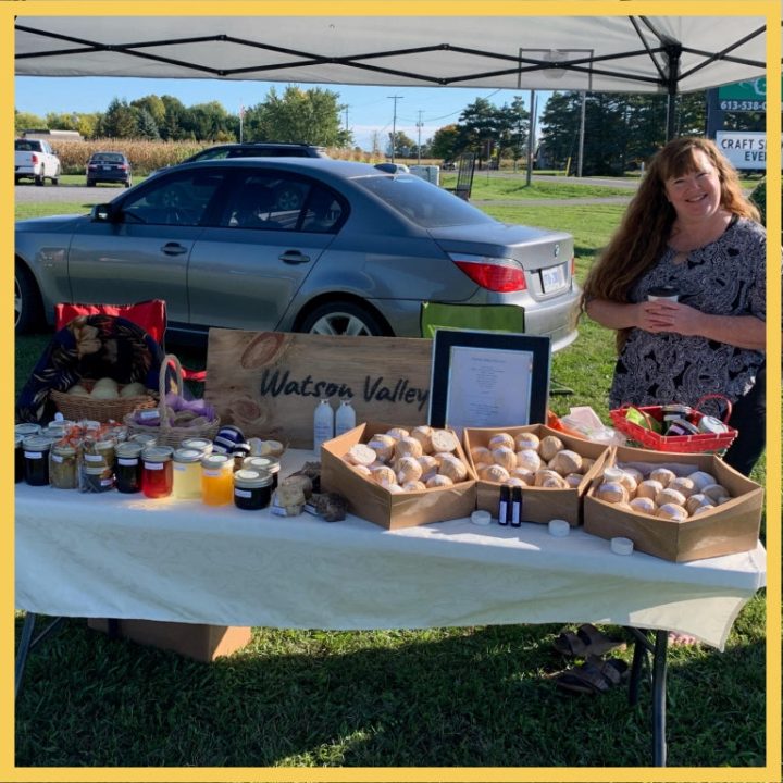 A farmer's market stand