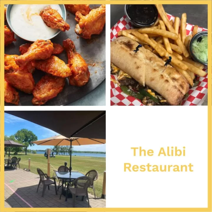 Photo montage of the Alibi Restaurant
