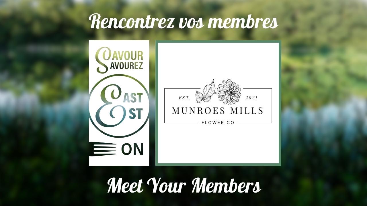 Savour East On logo and Munroe's Mills Flower Co logo