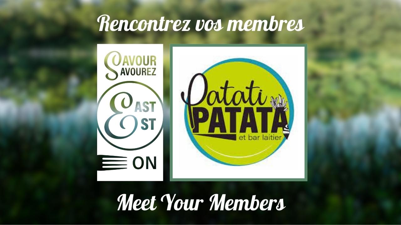 Meet your members poster with Patati Patata Logo