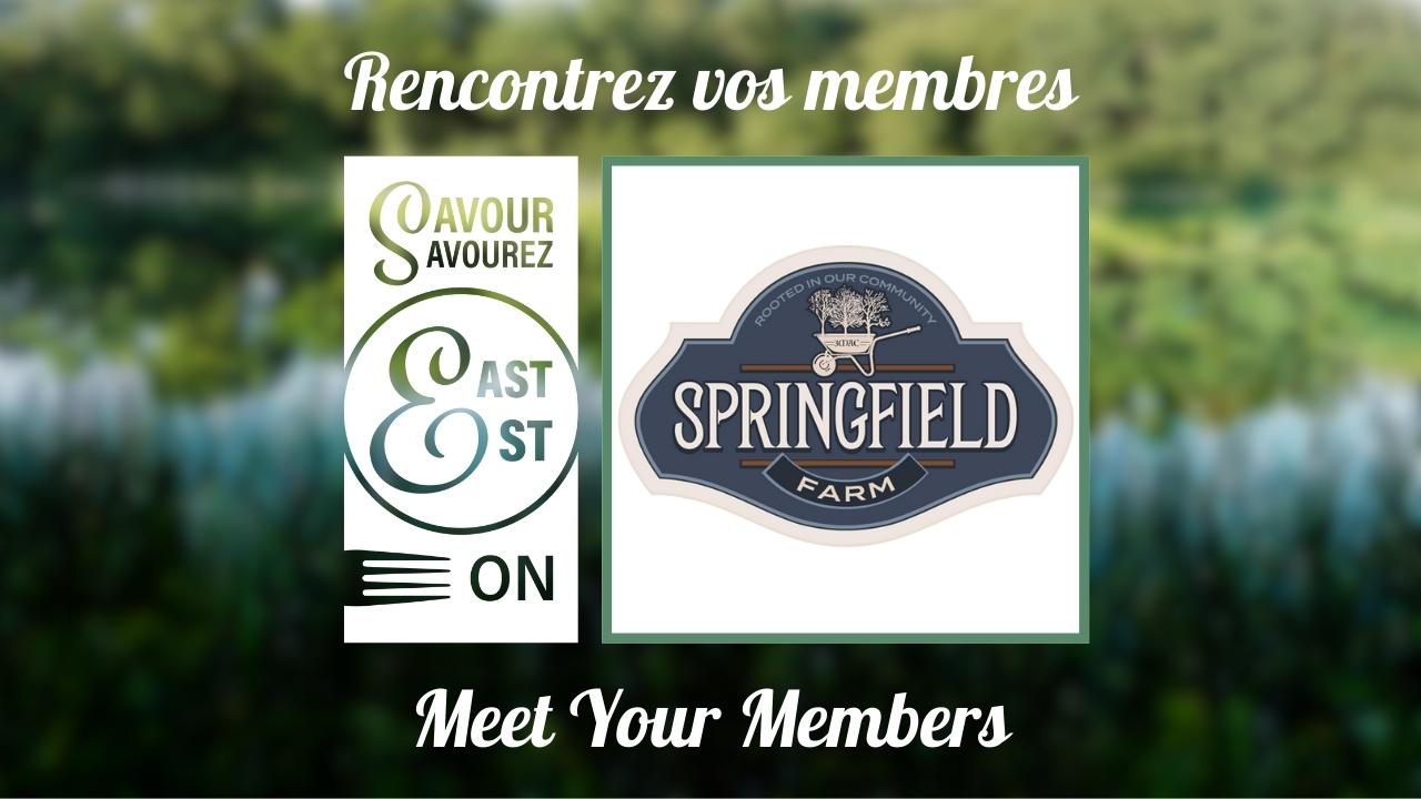 meet your members banner with springfield farm logo