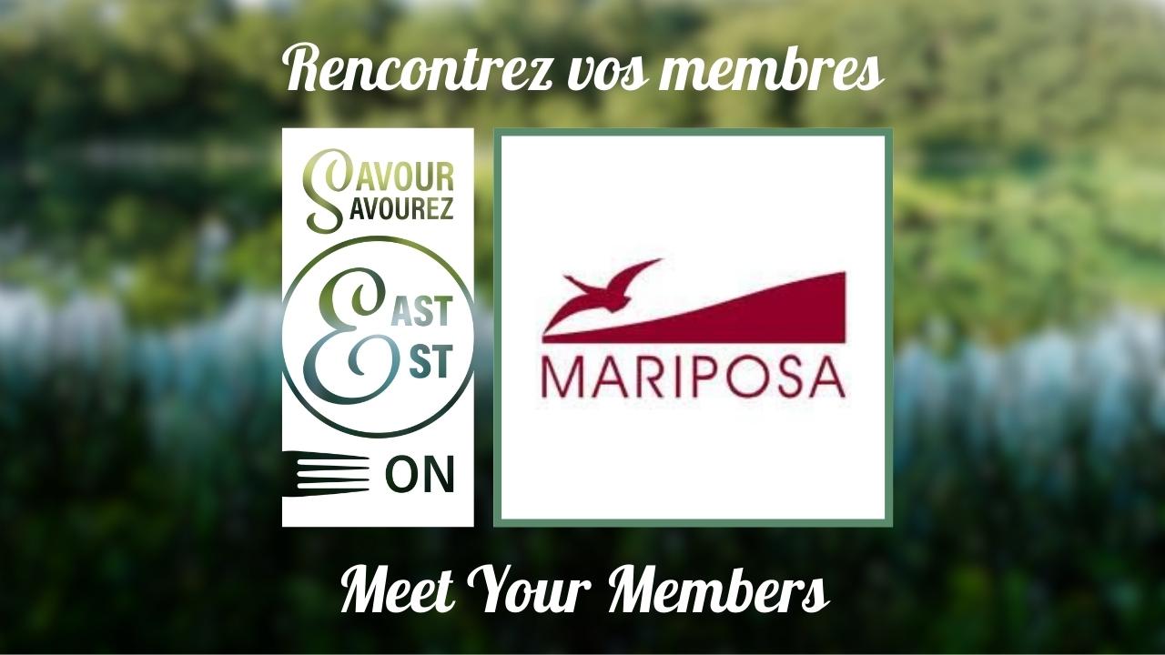 meet you members poster and mariposa farm logo