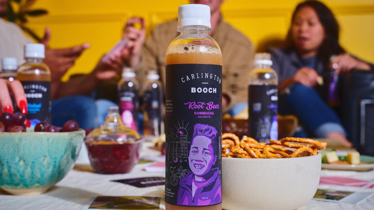 kombucha and people drinking it