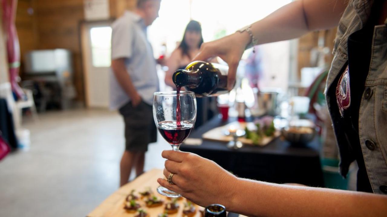 pouring wine