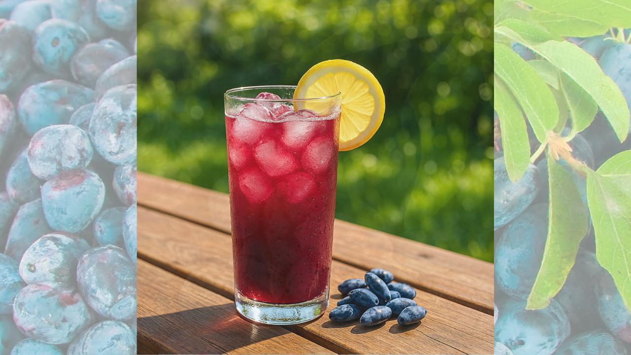 Haskap berry lemonade