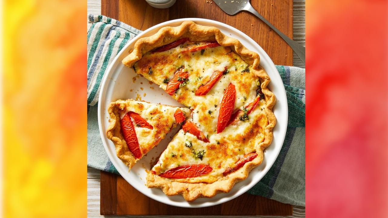Tomato basil tart